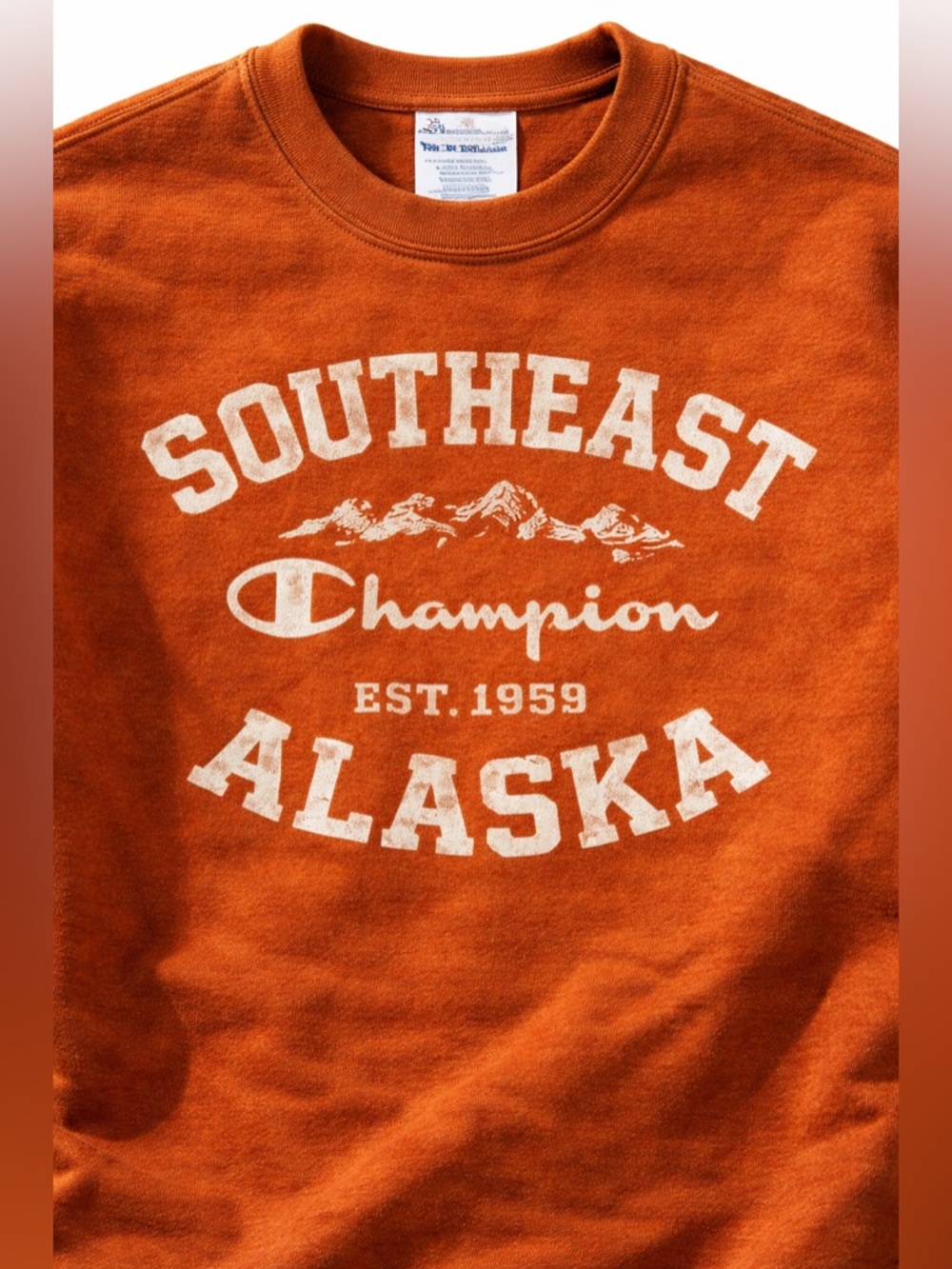Vintage Champion Alaska Crewneck Sweatshirt Retro Graphic Pullover Streetwear 2X - Picture 12 of 14